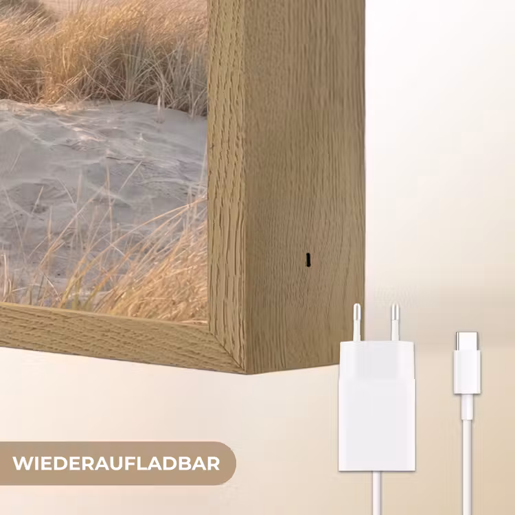 Duinen - Strand - Zee Light Box met batterij (Wandlamp) middel -USP_websiteoplaadbaarDE