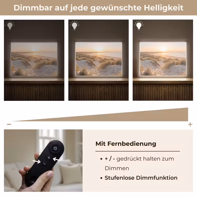 Duinen - Strand - Zee Light Box met batterij (Wandlamp) middel -USP_dimbaarDE