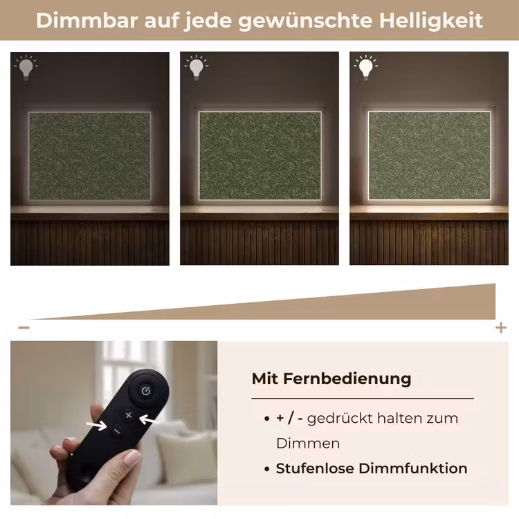 Donker - Groen - Krullend - Botanisch Light Box met batterij (Wandlamp) middel 907 -USP_dimbaarDE
