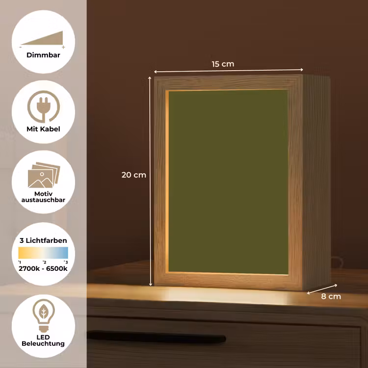 Dark - Olive - Groen Light Box met kabel (Wandlamp) klein 929 -USP_websiteoverzichtDE