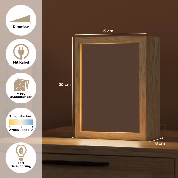 Dark - Chocolate - Bruin Light Box met kabel (Wandlamp) klein 929 -USP_websiteoverzichtDE