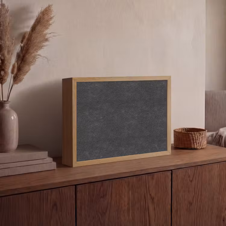 Donkergrijs - Asfaltstructuur - Ruw Light Box met batterij (Wandlamp) middel 907 -sfeer2