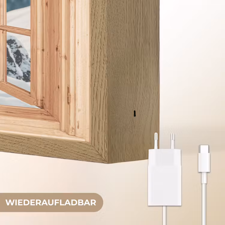 Doorkijk - Hert - Landschap - Winter - Natuur - Dieren - Bergen Light Box met batterij (Wandlamp) middel -USP_websiteoplaadbaarDE