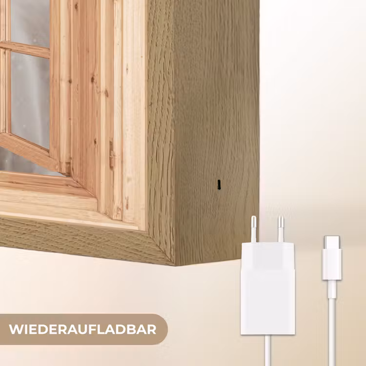 Doorkijk - Paard - Wit - Winter - Sneeuw - Dieren Light Box met batterij (Wandlamp) middel -USP_websiteoplaadbaarDE