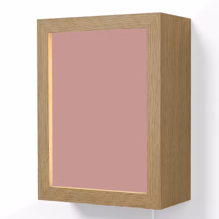 Dusty - Rose - Roze Light Box met kabel (Wandlamp) klein 929 -3d