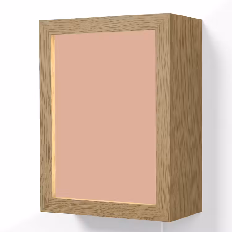 Dusty - Rose - Roze Light Box met kabel (Wandlamp) klein 929 -3d