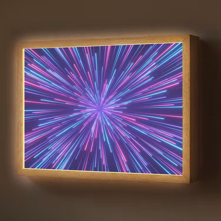 Dynamisch - Ruimte - Kleurrijk Light Box met batterij (Wandlamp) middel -z3d_website