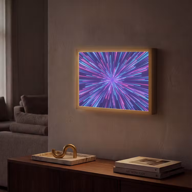 Dynamisch - Ruimte - Kleurrijk Light Box met batterij (Wandlamp) middel -sfeer1