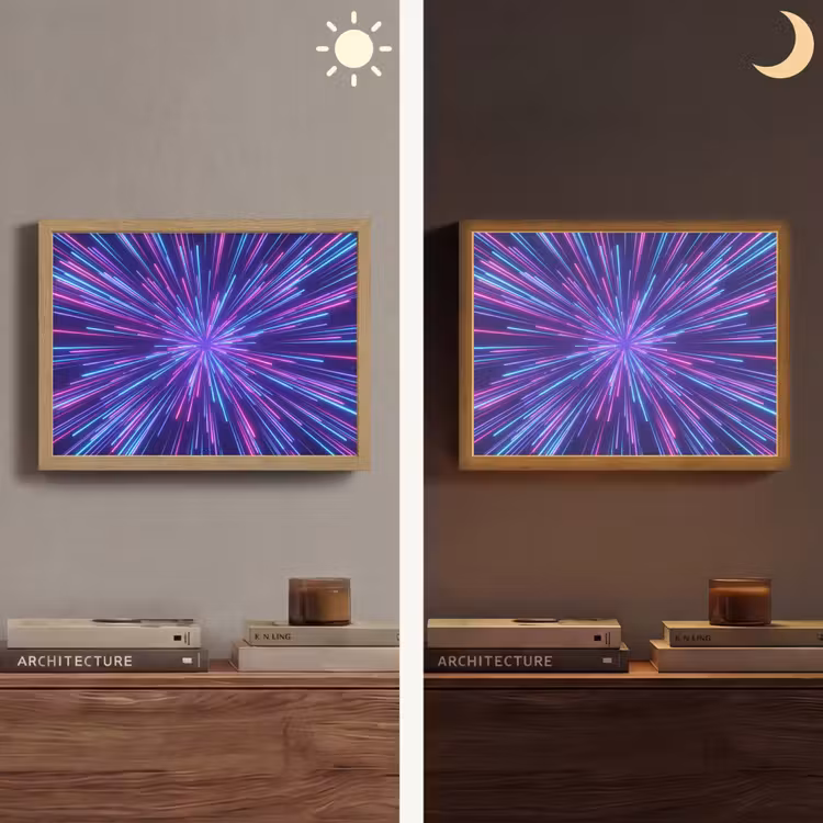 Dynamisch - Ruimte - Kleurrijk Light Box met batterij (Wandlamp) middel -sfeer3