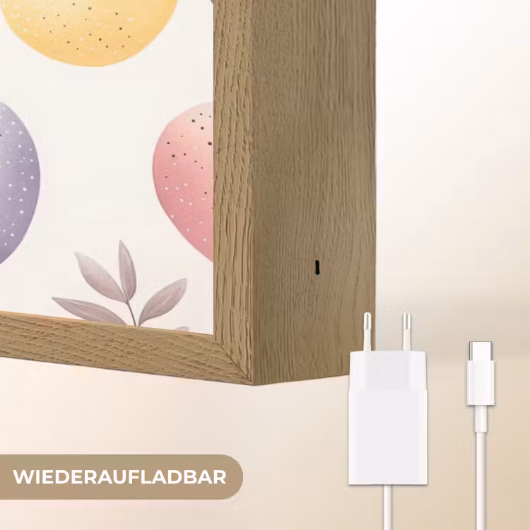 Eieren - Kleurrijk - Patroon Light Box met batterij (Wandlamp) middel -USP_websiteoplaadbaarDE