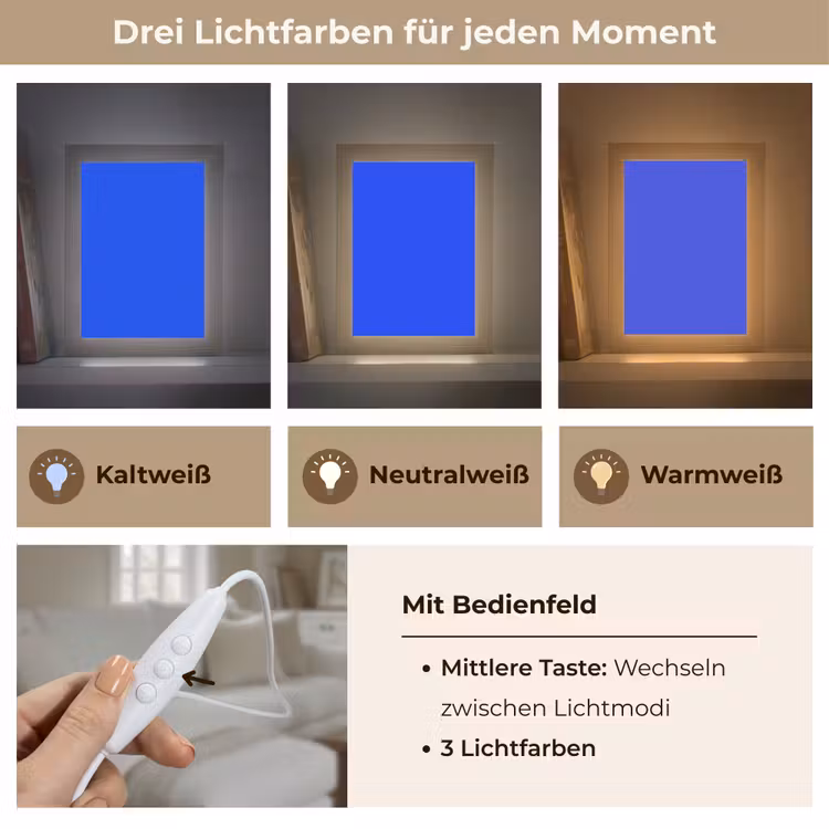 Electric - Blue - Blauw Light Box met kabel (Wandlamp) klein 929 -USP_lichtkleurDE