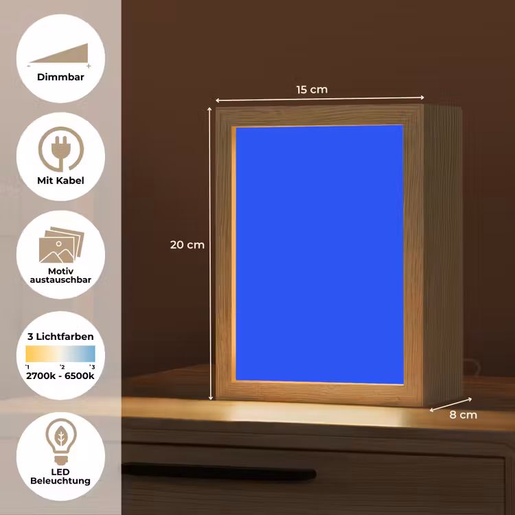 Electric - Blue - Blauw Light Box met kabel (Wandlamp) klein 929 -USP_websiteoverzichtDE