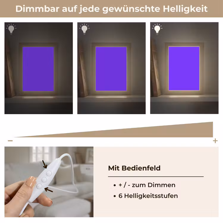 Electric - Indigo - Paars Light Box met kabel (Wandlamp) klein 929 -USP_dimbaarDE