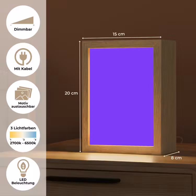 Electric - Indigo - Paars Light Box met kabel (Wandlamp) klein 929 -USP_websiteoverzichtDE