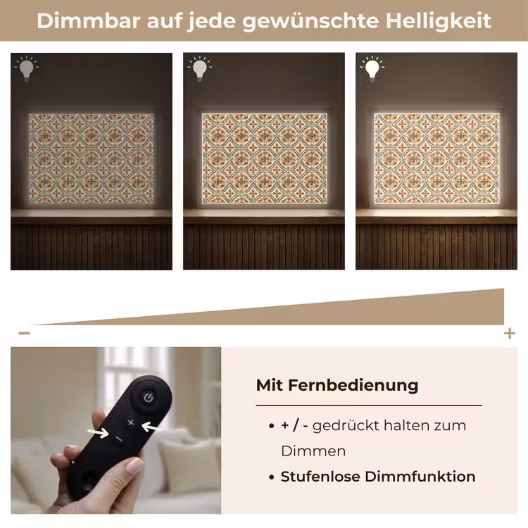 Elegant - Antiek - Kleurrijk Light Box met batterij (Wandlamp) middel 907 -USP_dimbaarDE