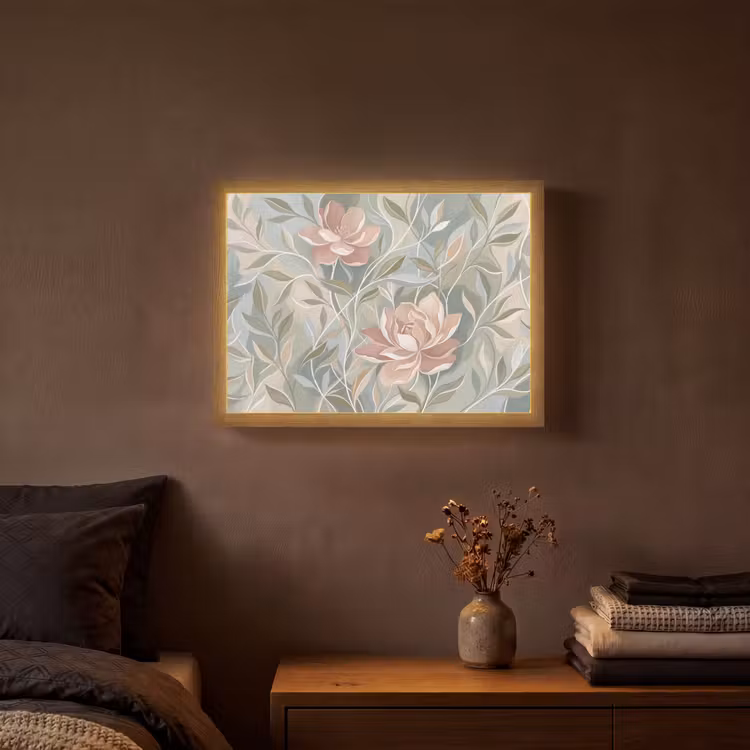 Elegant - Romantiek - Roze Light Box met batterij (Wandlamp) middel -sfeer4