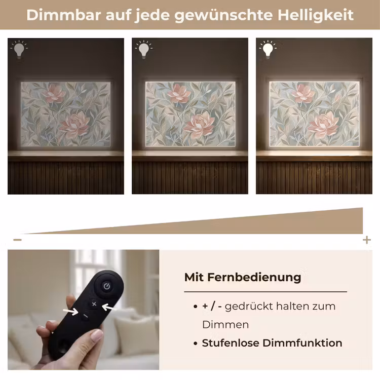 Elegant - Romantiek - Roze Light Box met batterij (Wandlamp) middel -USP_dimbaarDE