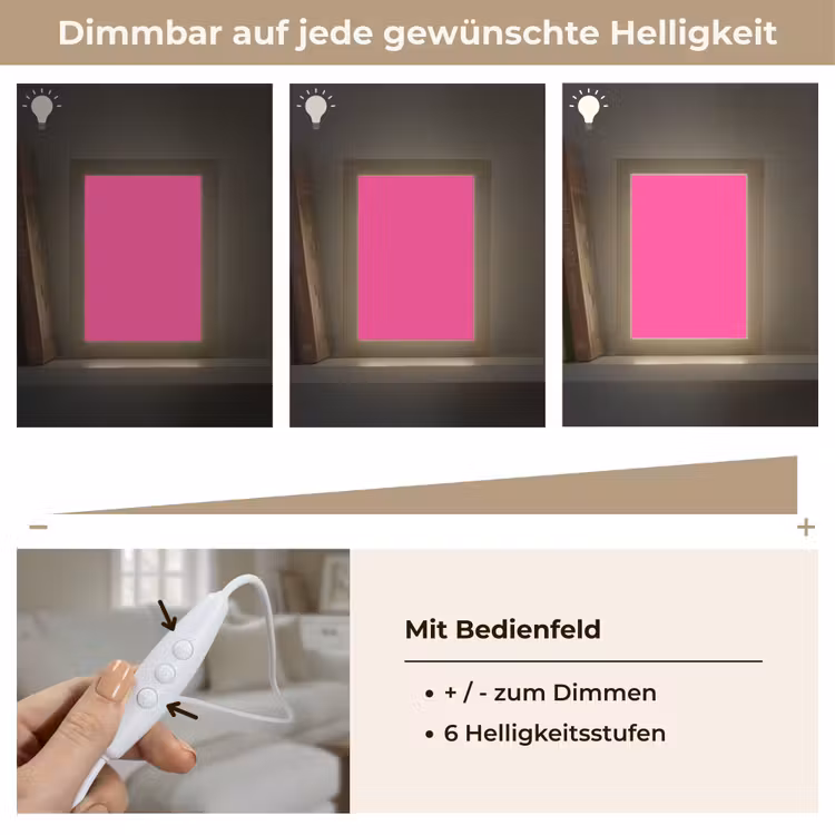 Electric - Magenta - Roze Light Box met kabel (Wandlamp) klein 929 -USP_dimbaarDE