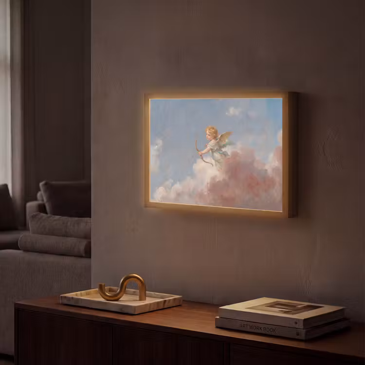 Engel - Pijl en boog - Mythologie - Klassiek Light Box met batterij (Wandlamp) middel -sfeer1