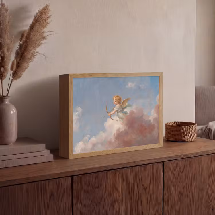 Engel - Pijl en boog - Mythologie - Klassiek Light Box met batterij (Wandlamp) middel -sfeer2