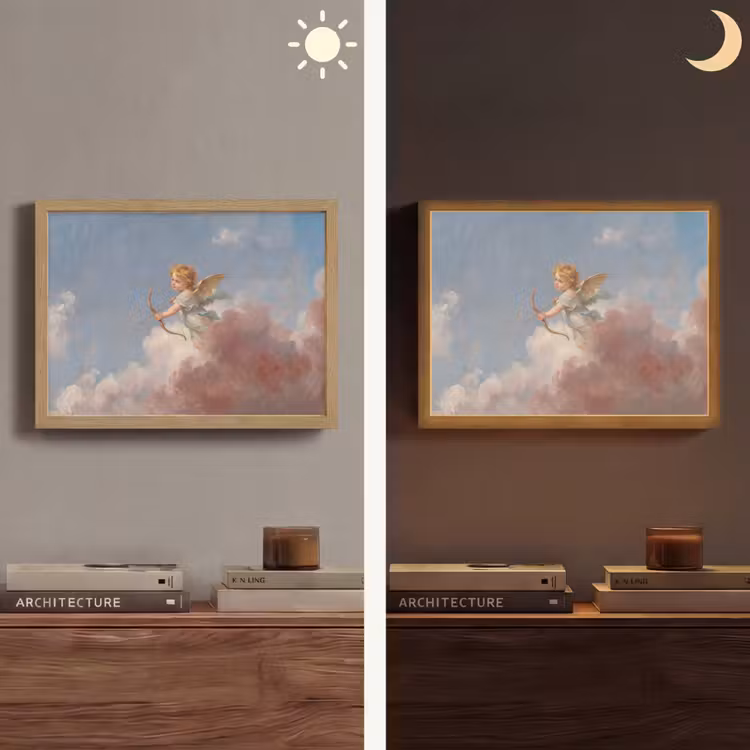 Engel - Pijl en boog - Mythologie - Klassiek Light Box met batterij (Wandlamp) middel -sfeer3