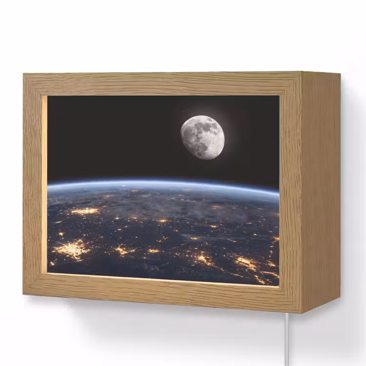 Lightbox - Wandleuchte - Erde – Nacht – Weltraum — 1
