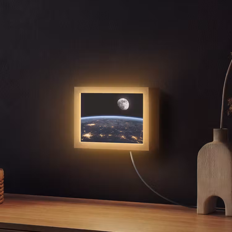 Lightbox - Wandleuchte - Erde – Nacht – Weltraum — 2