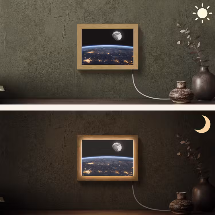 Lightbox - Wandleuchte - Erde – Nacht – Weltraum — 3