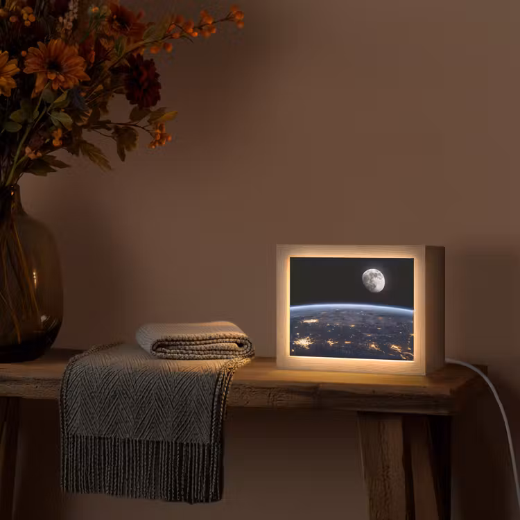Lightbox - Wandleuchte - Erde – Nacht – Weltraum — 5