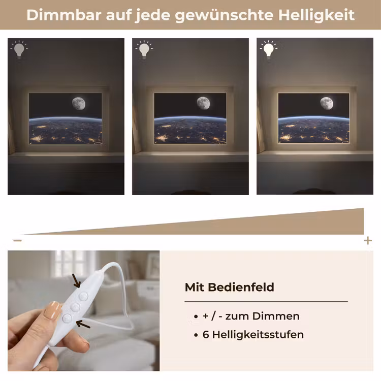 Lightbox - Wandleuchte - Erde – Nacht – Weltraum — 8
