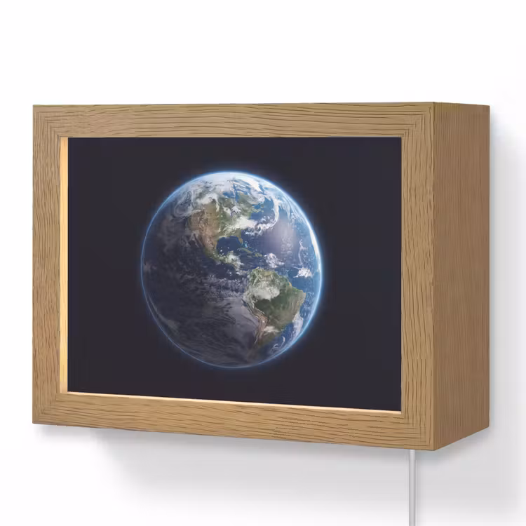 Lightbox - Wandleuchte - Erde – Weltraum – Kosmos - Aarde - Ruimte - Kosmos Light Box met kabel (Wandlamp) klein
