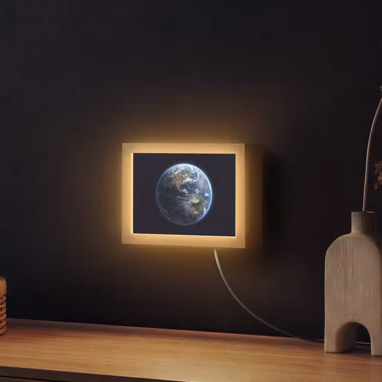 Lightbox - Wandleuchte - Erde – Weltraum – Kosmos - Aarde - Ruimte - Kosmos Light Box met kabel (Wandlamp) klein