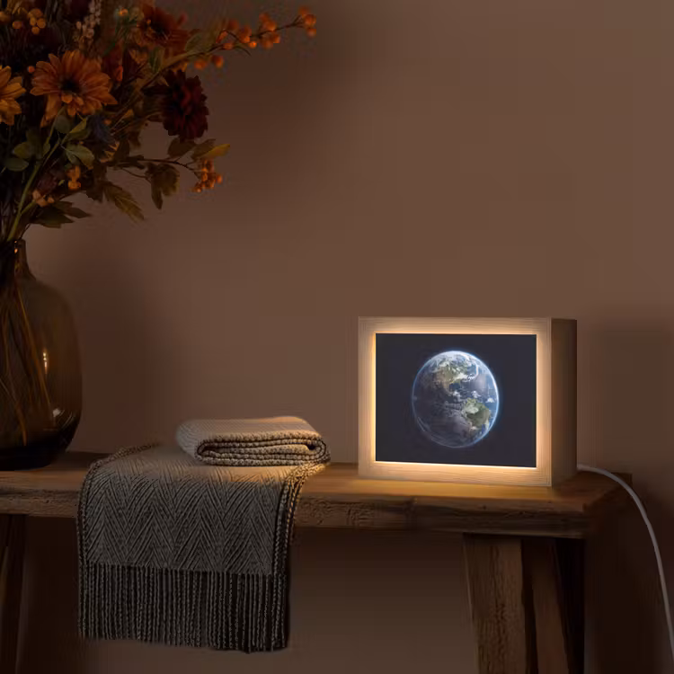 Lightbox - Wandleuchte - Erde – Weltraum – Kosmos - Aarde - Ruimte - Kosmos Light Box met kabel (Wandlamp) klein