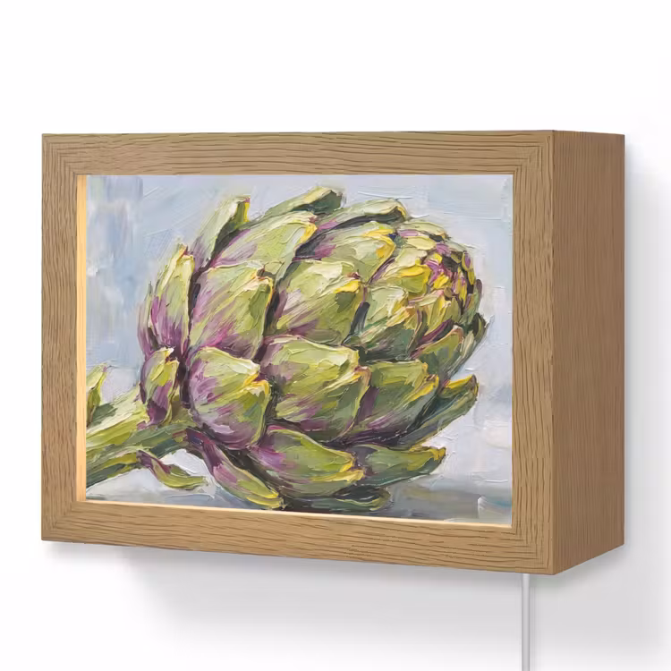 Lightbox - Wandleuchte - Essen – Artischocke – Modern - Eten - Artisjok - Modern Light Box met kabel (Wandlamp) klein