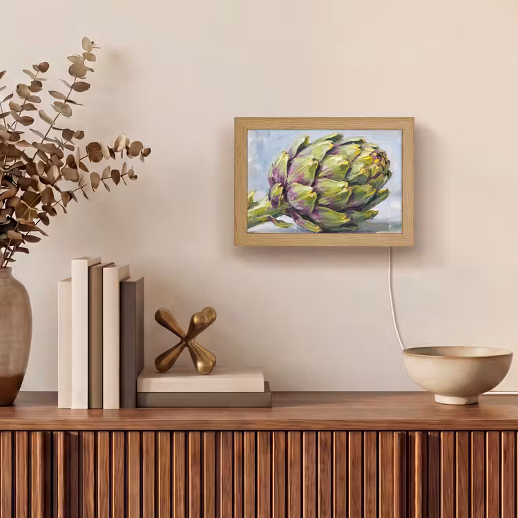 Lightbox - Wandleuchte - Essen – Artischocke – Modern - Eten - Artisjok - Modern Light Box met kabel (Wandlamp) klein