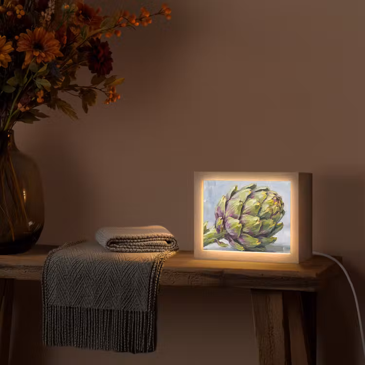 Lightbox - Wandleuchte - Essen – Artischocke – Modern - Eten - Artisjok - Modern Light Box met kabel (Wandlamp) klein