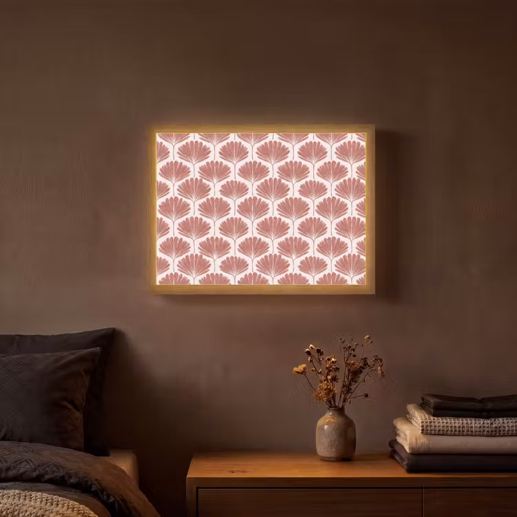 Waaier - Motief - Terra Light Box met batterij (Wandlamp) middel 907 -sfeer4