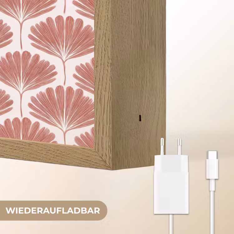 Waaier - Motief - Terra Light Box met batterij (Wandlamp) middel 907 -USP_websiteoplaadbaarDE