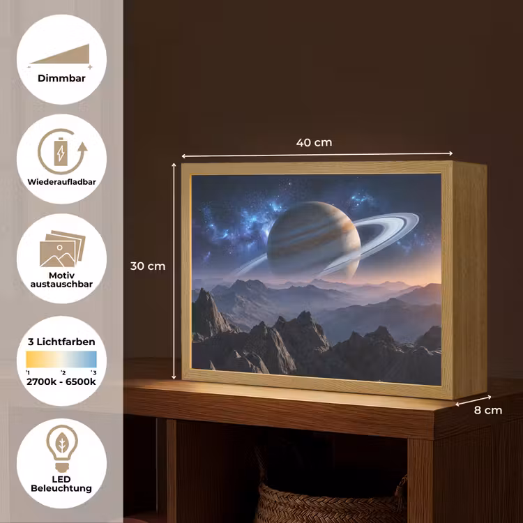 Fantasy - Kosmos - Landschap Light Box met batterij (Wandlamp) middel -USP_websiteoverzichtDE