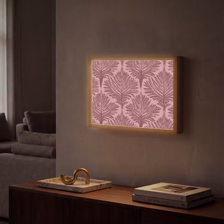 Varen - Patroon - Paars Light Box met batterij (Wandlamp) middel 907 -sfeer1