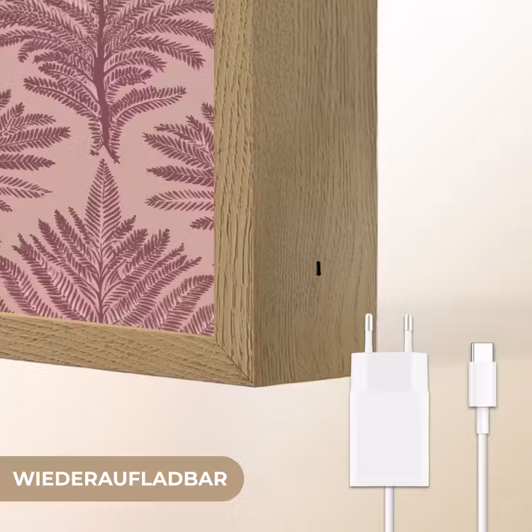 Varen - Patroon - Paars Light Box met batterij (Wandlamp) middel 907 -USP_websiteoplaadbaarDE