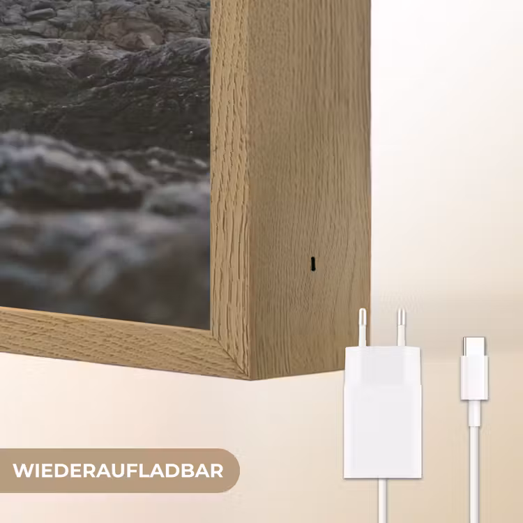 Rotsen - Vuurtoren - Wit Light Box met batterij (Wandlamp) middel -USP_websiteoplaadbaarDE