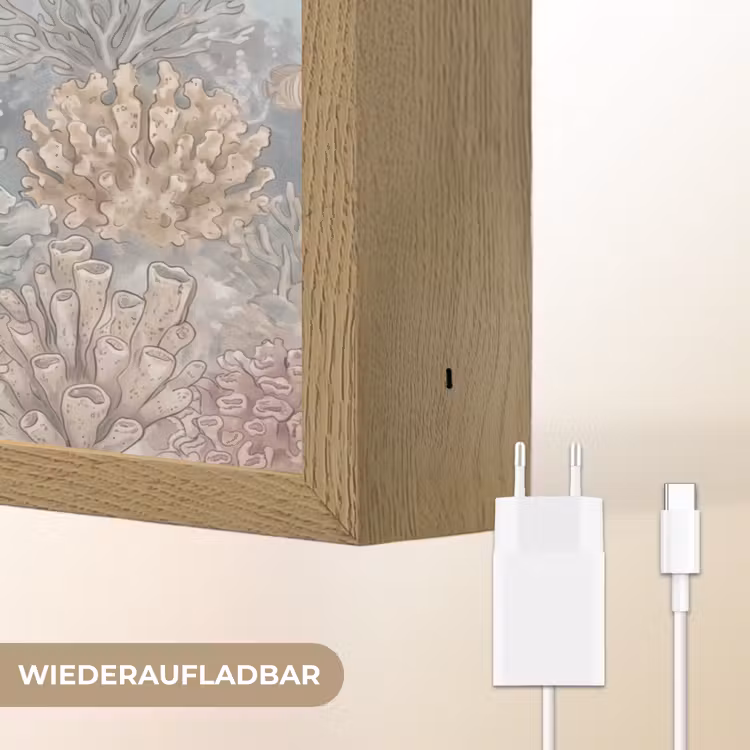 Vis - Koraal - Oceaan - Illustratie - Onderwater Light Box met batterij (Wandlamp) middel -USP_websiteoplaadbaarDE