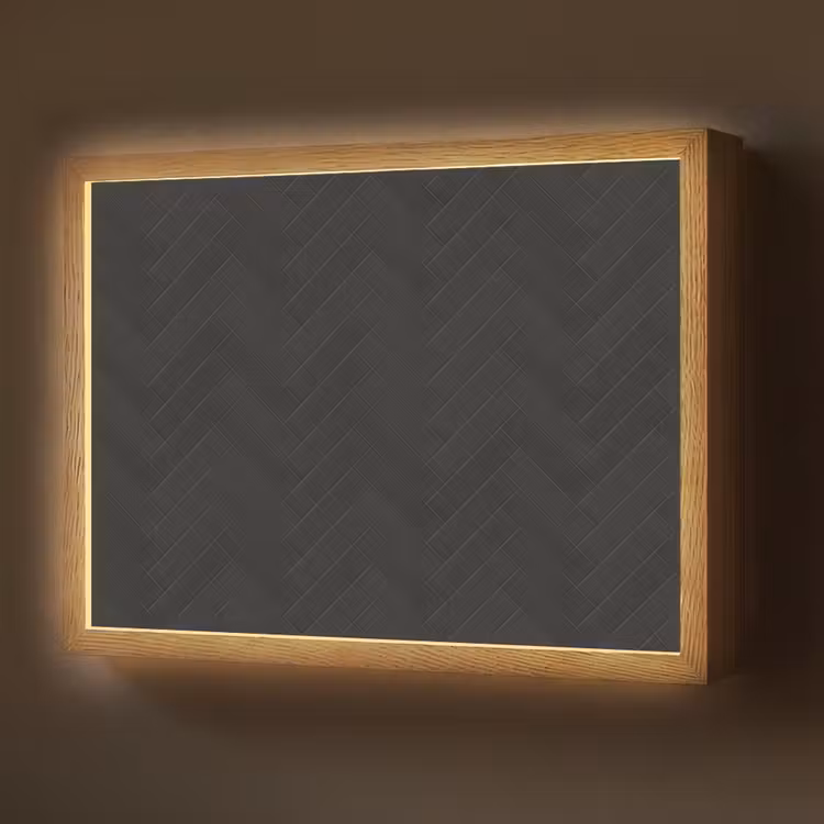 Visgraat - Wandtegel - Mat - Zwart Light Box met batterij (Wandlamp) middel 907 -z3d_website