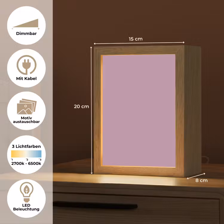 Lilac - Paars - Mauve Light Box met kabel (Wandlamp) klein 929 -USP_websiteoverzichtDE