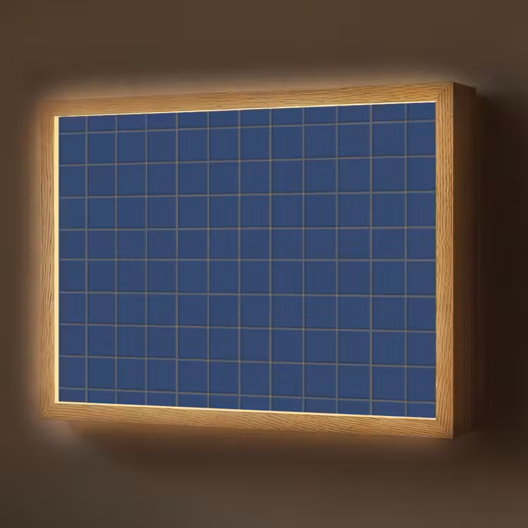 Tegel - Patroon - Blauw Light Box met batterij (Wandlamp) middel 907 -z3d_website