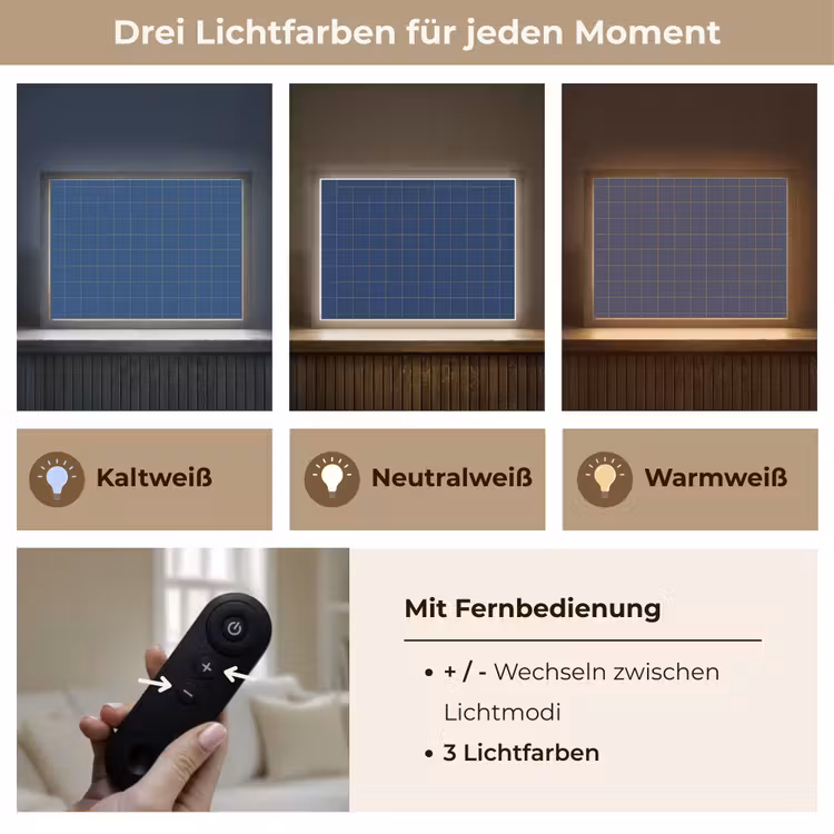 Tegel - Patroon - Blauw Light Box met batterij (Wandlamp) middel 907 -USP_lichtkleurDE