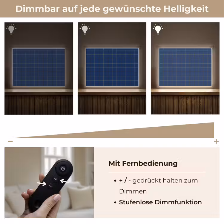 Tegel - Patroon - Blauw Light Box met batterij (Wandlamp) middel 907 -USP_dimbaarDE