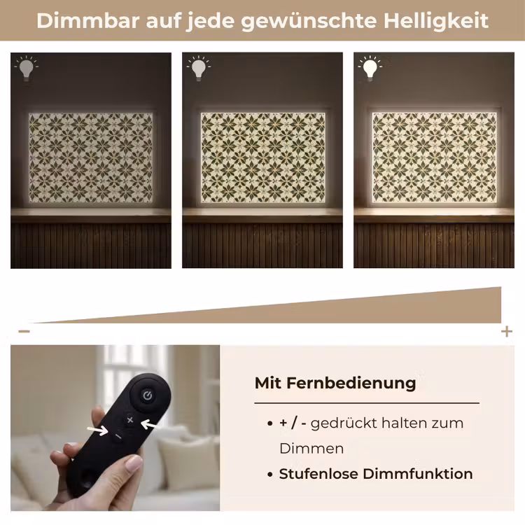 Tegel - Dessin - Groen Light Box met batterij (Wandlamp) middel 907 -USP_dimbaarDE