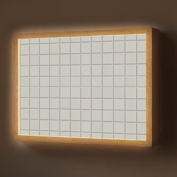 Tegel - Patroon - Lichtgroen Light Box met batterij (Wandlamp) middel 907 -z3d_website